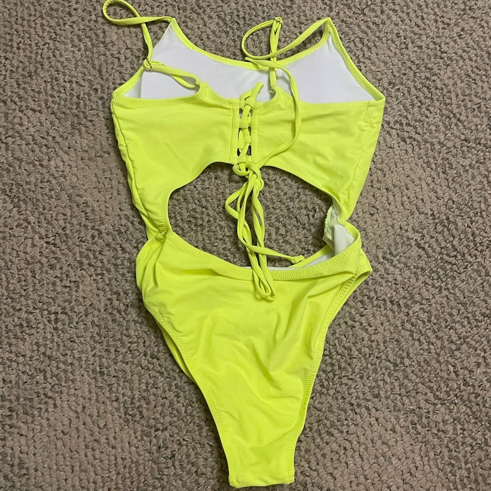 Neon yellow one piece
